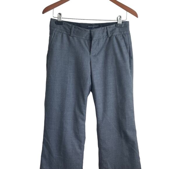 Banana Republic Women Pants 4P Smokey Gray Flare Leg Zip Pockets Office‎ Retro - Picture 4 of 14